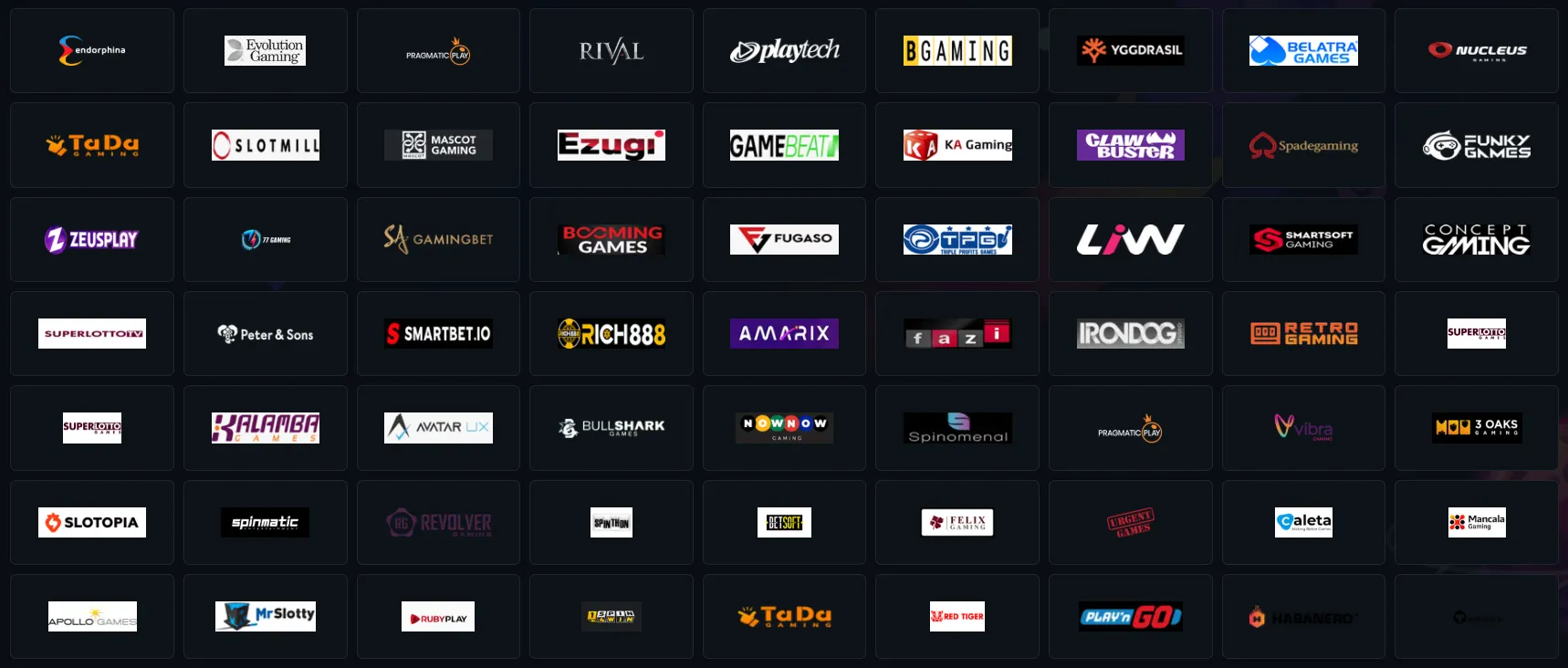 Online casino software providers