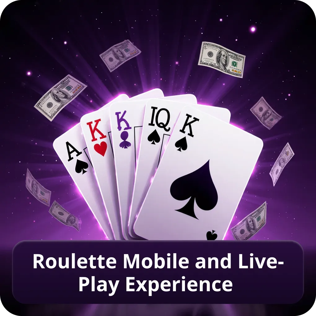 Roulette mobile and live-play experience