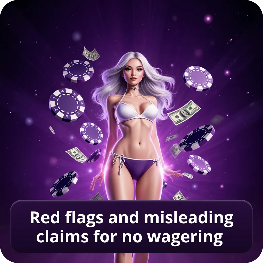 Red flags and misleading claims for no wagering