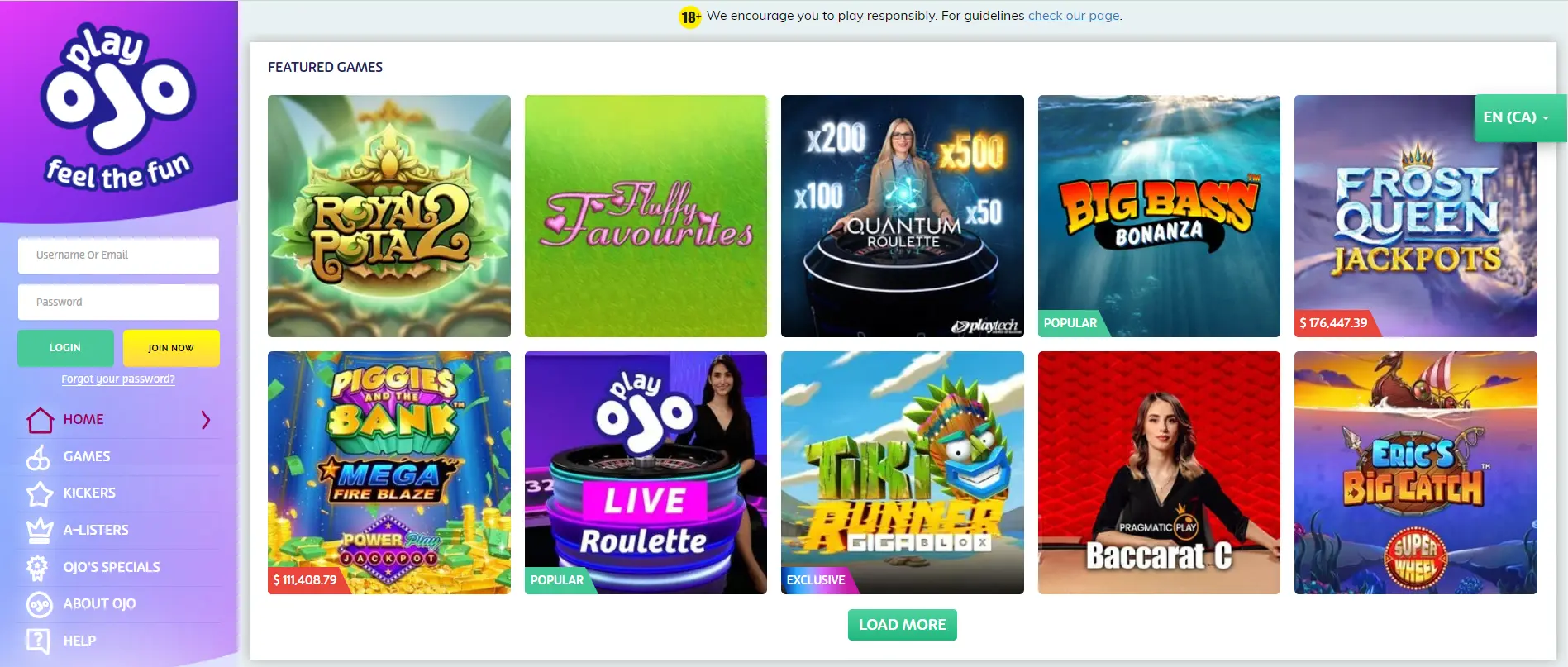 PlayOJO casino PlayOJO